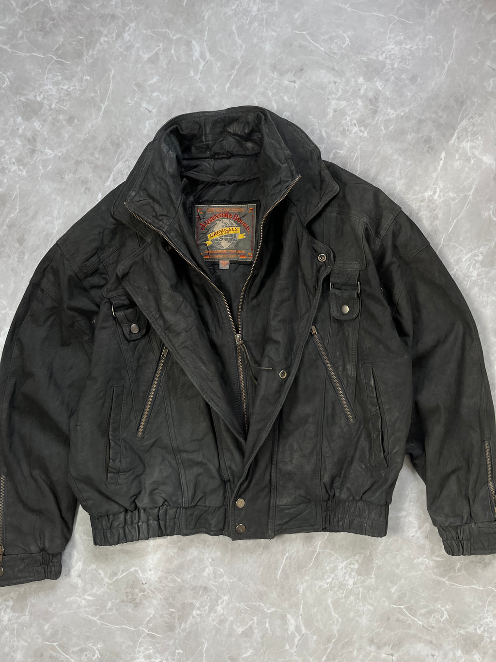 DOUBLE LAYER LEATHER JACKET