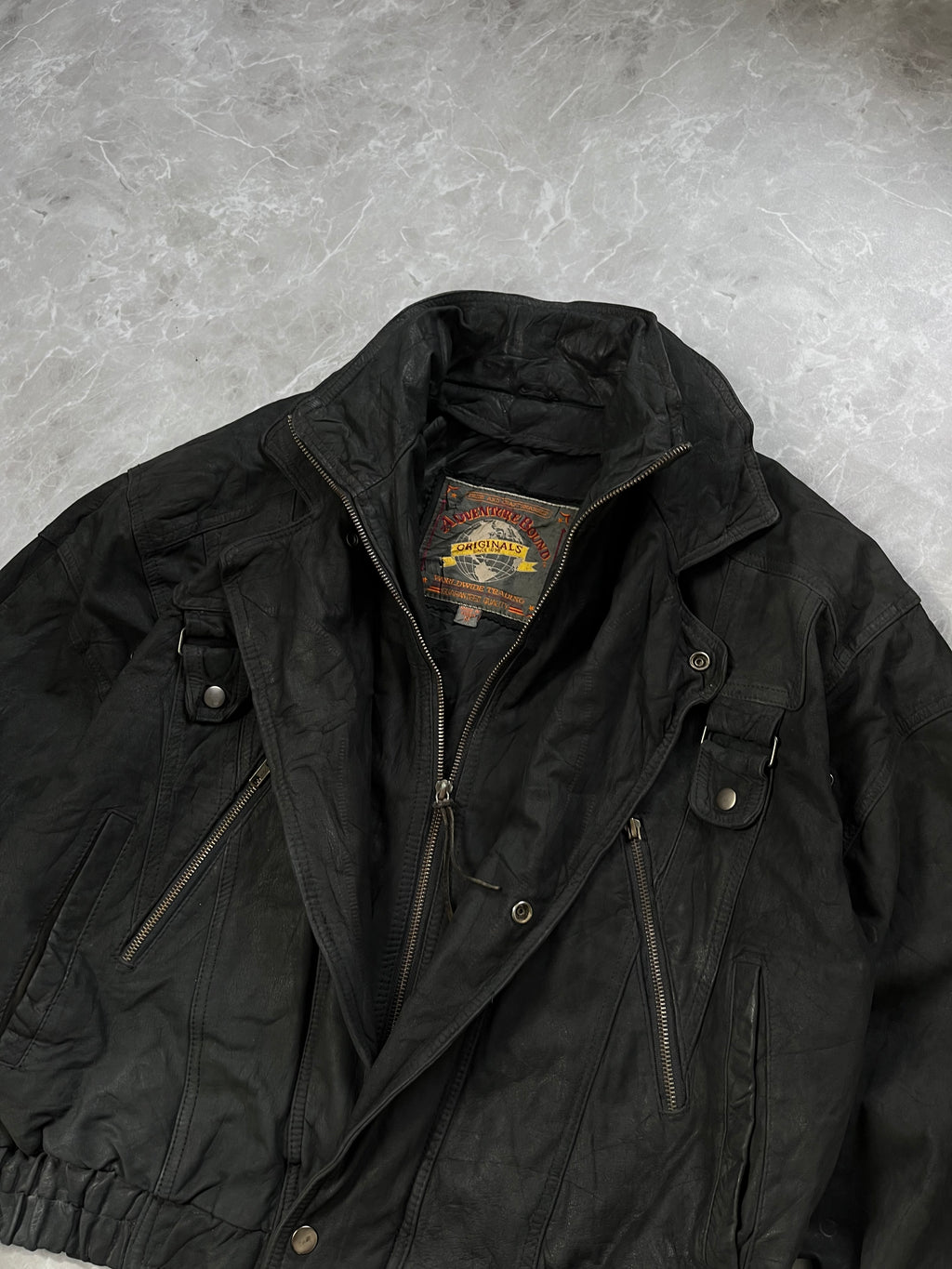 DOUBLE LAYER LEATHER JACKET