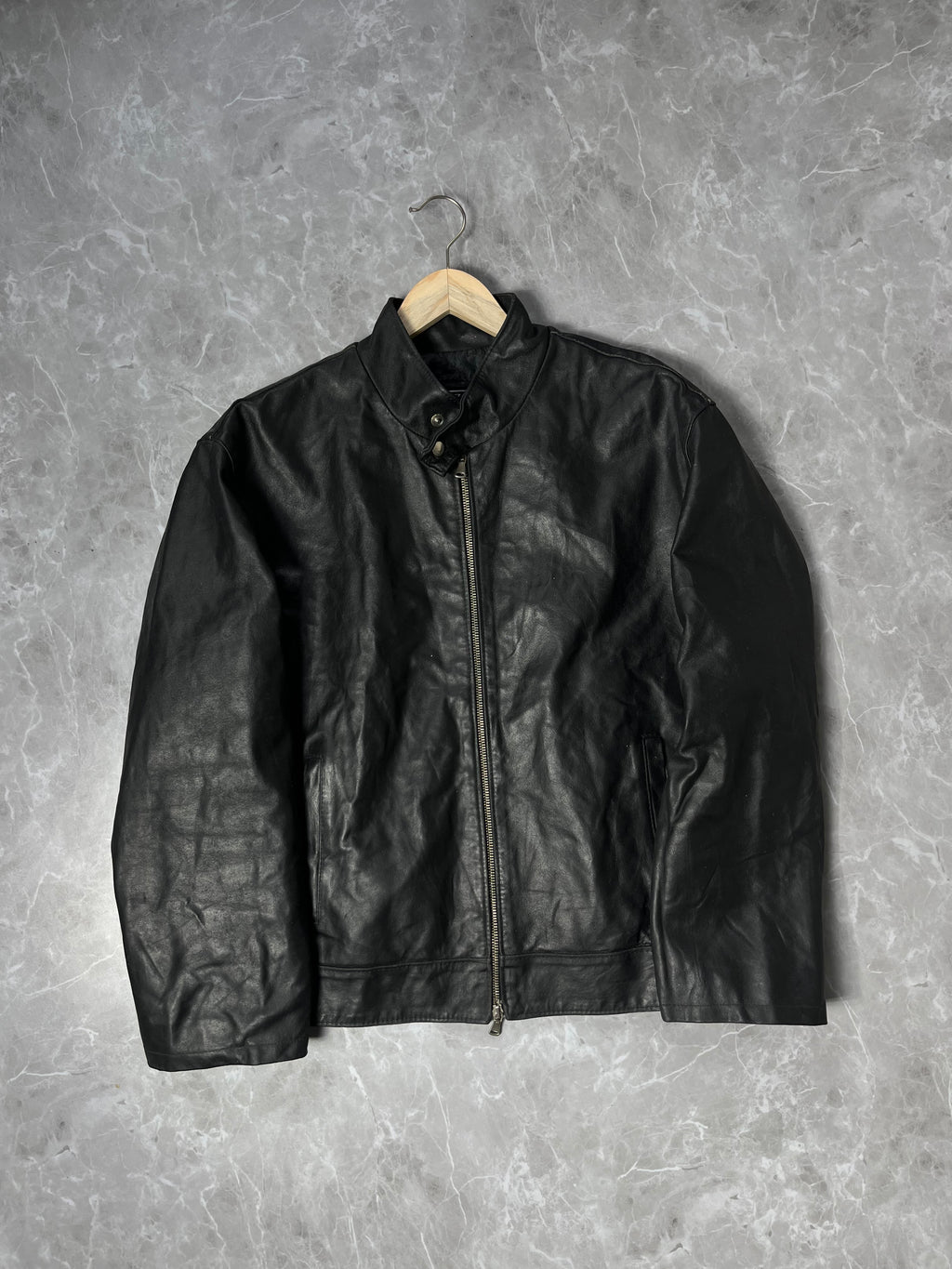 LEATHER BIKER JACKET