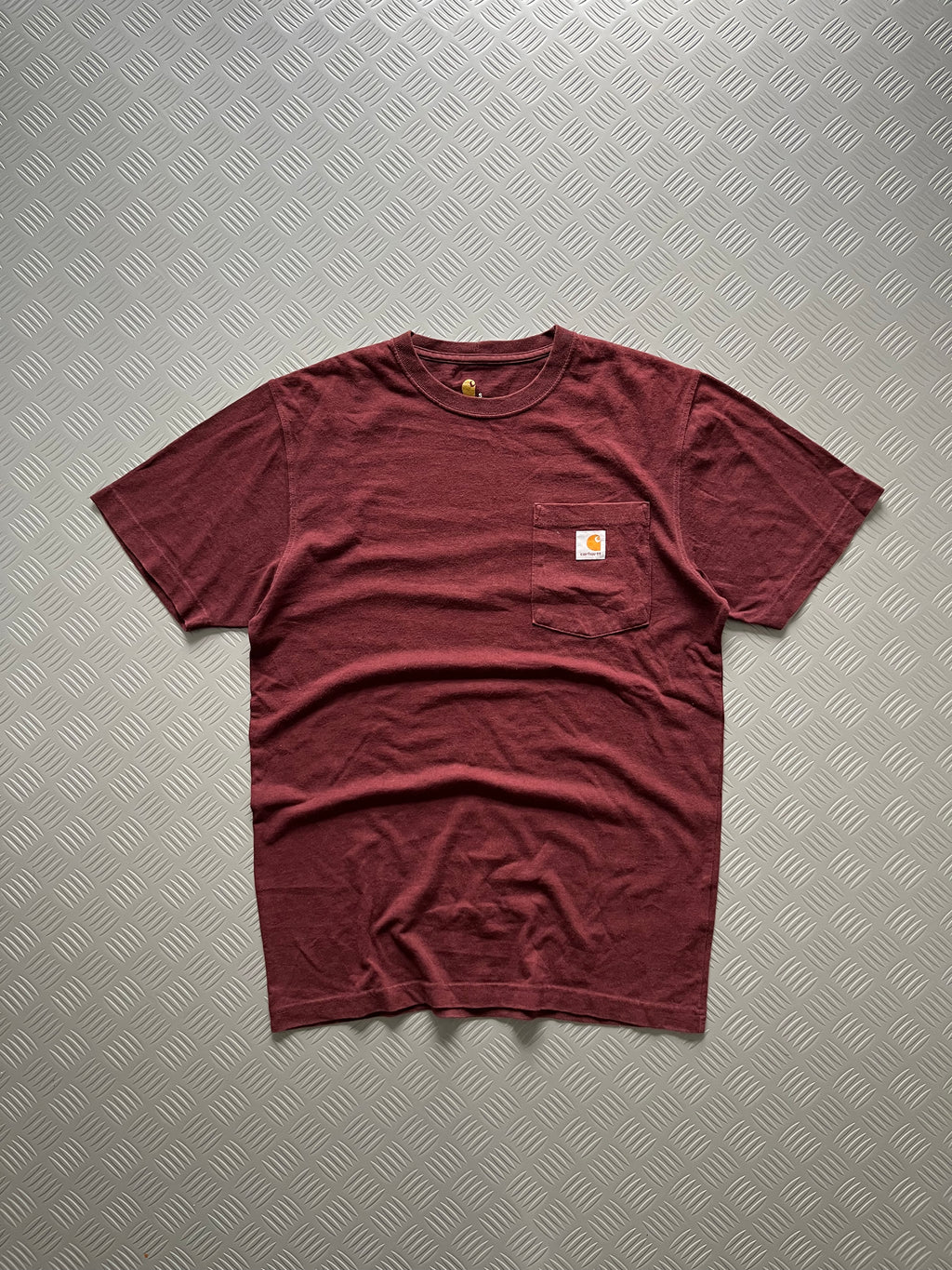 CARHARTT MAROON BASIC POCKET TSHIRT