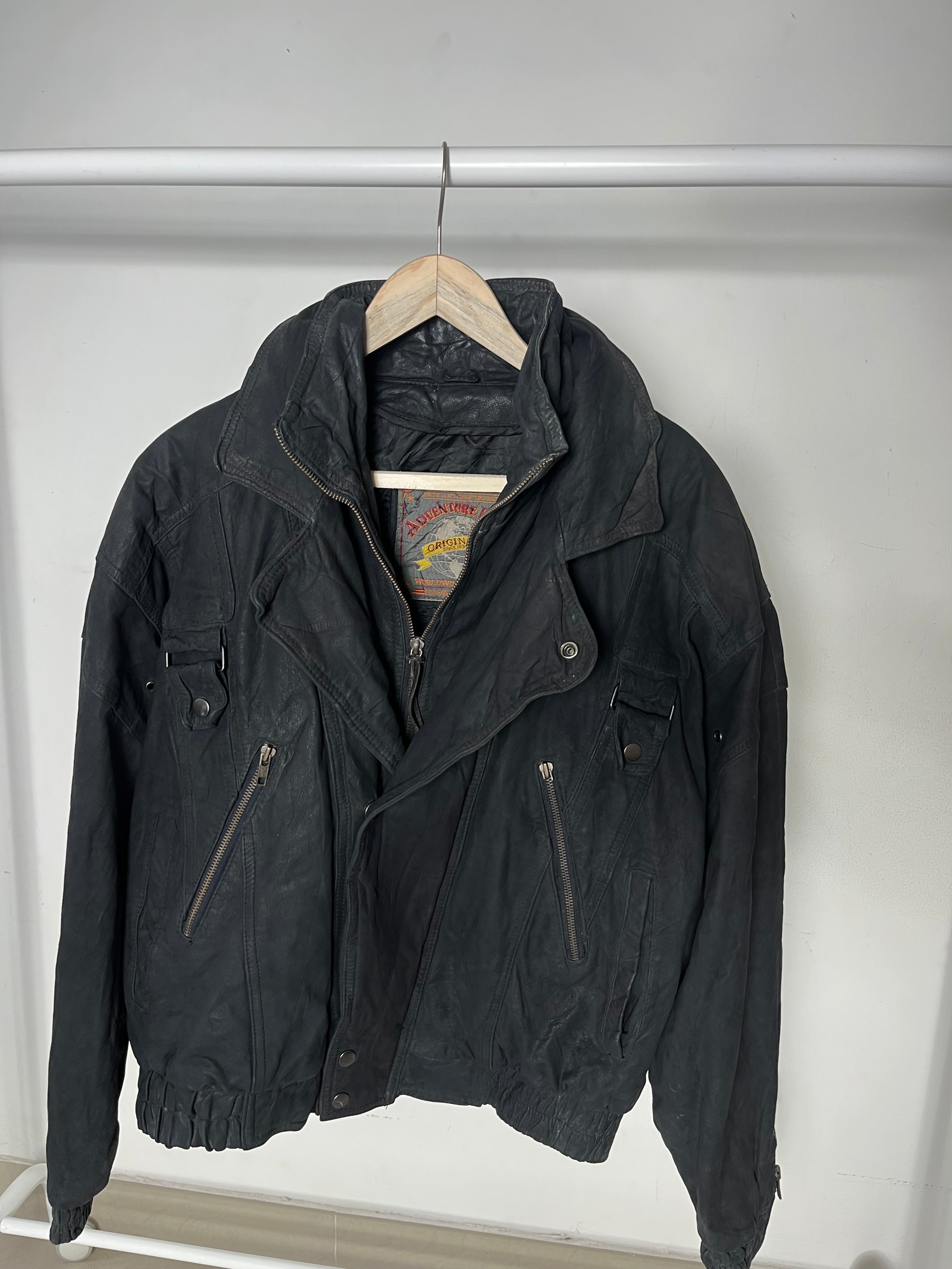 DOUBLE LAYER LEATHER JACKET