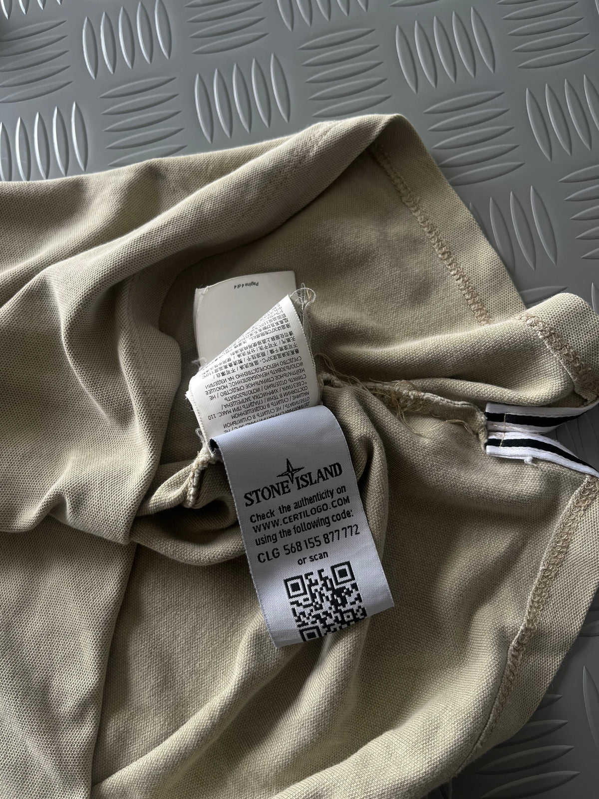 STONE ISLAND BEIGE POLO TSHIRT