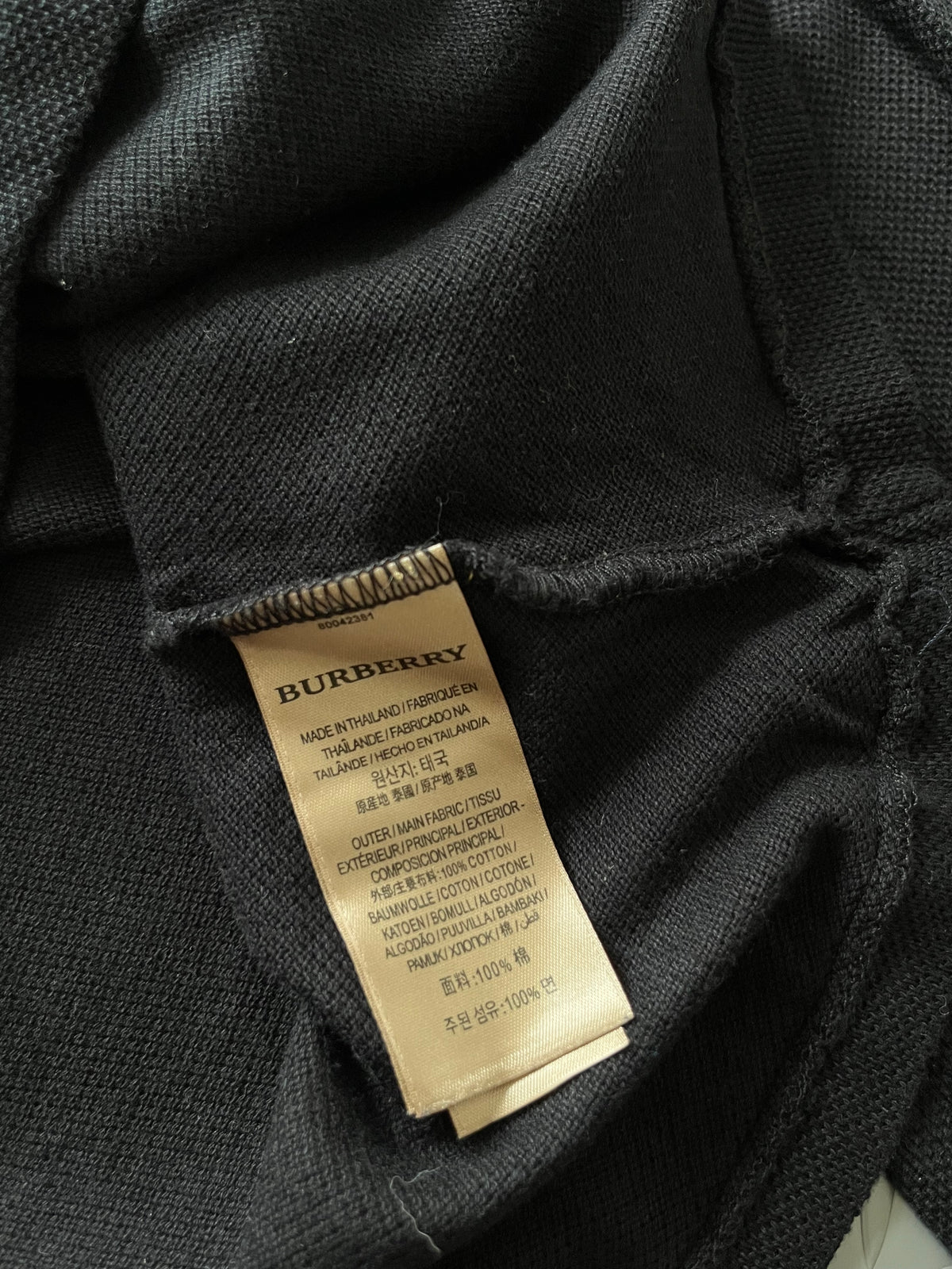 BURBERRY KNIT POLO TSHIRT