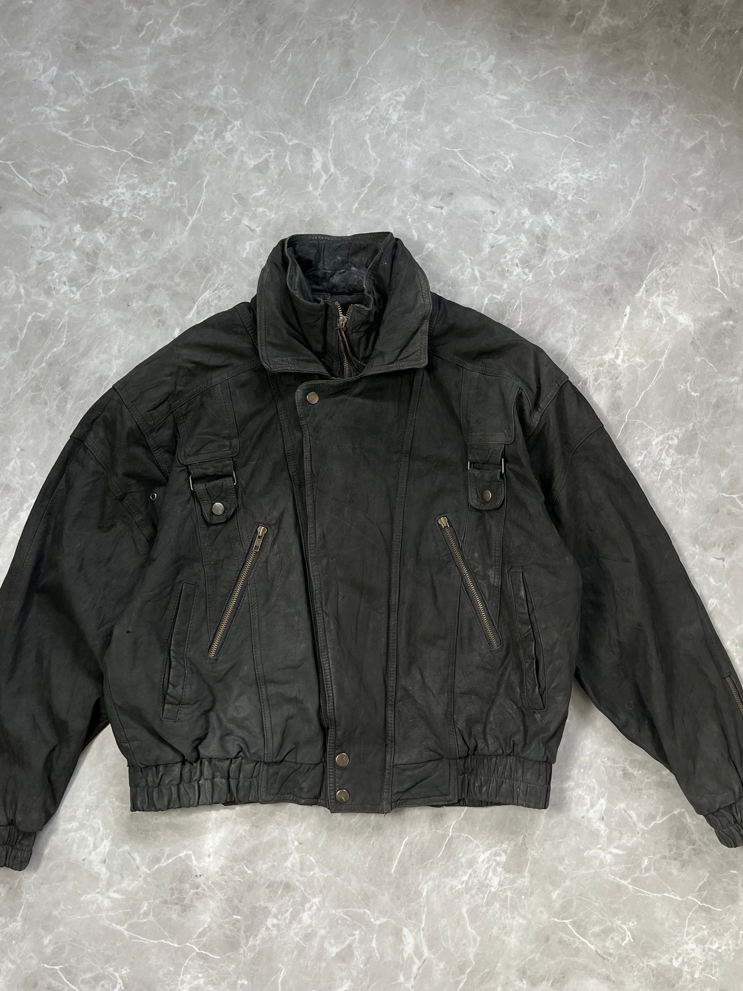 DOUBLE LAYER LEATHER JACKET