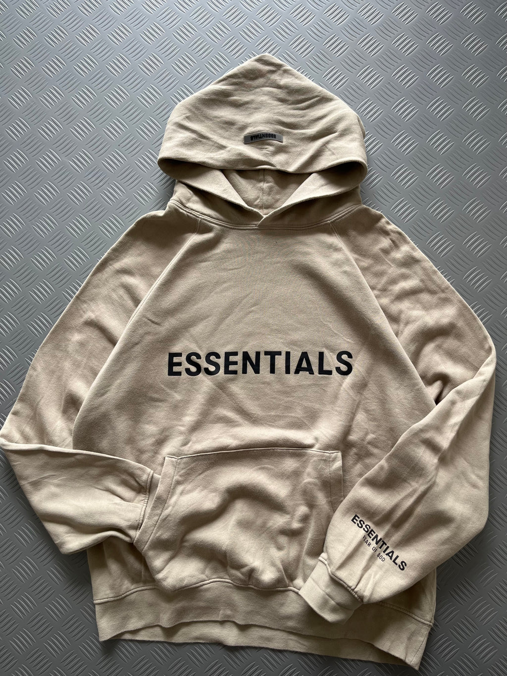 FOG ESSENTIALS SS20 SILICON APPLIQUE OLIVE HOODIE