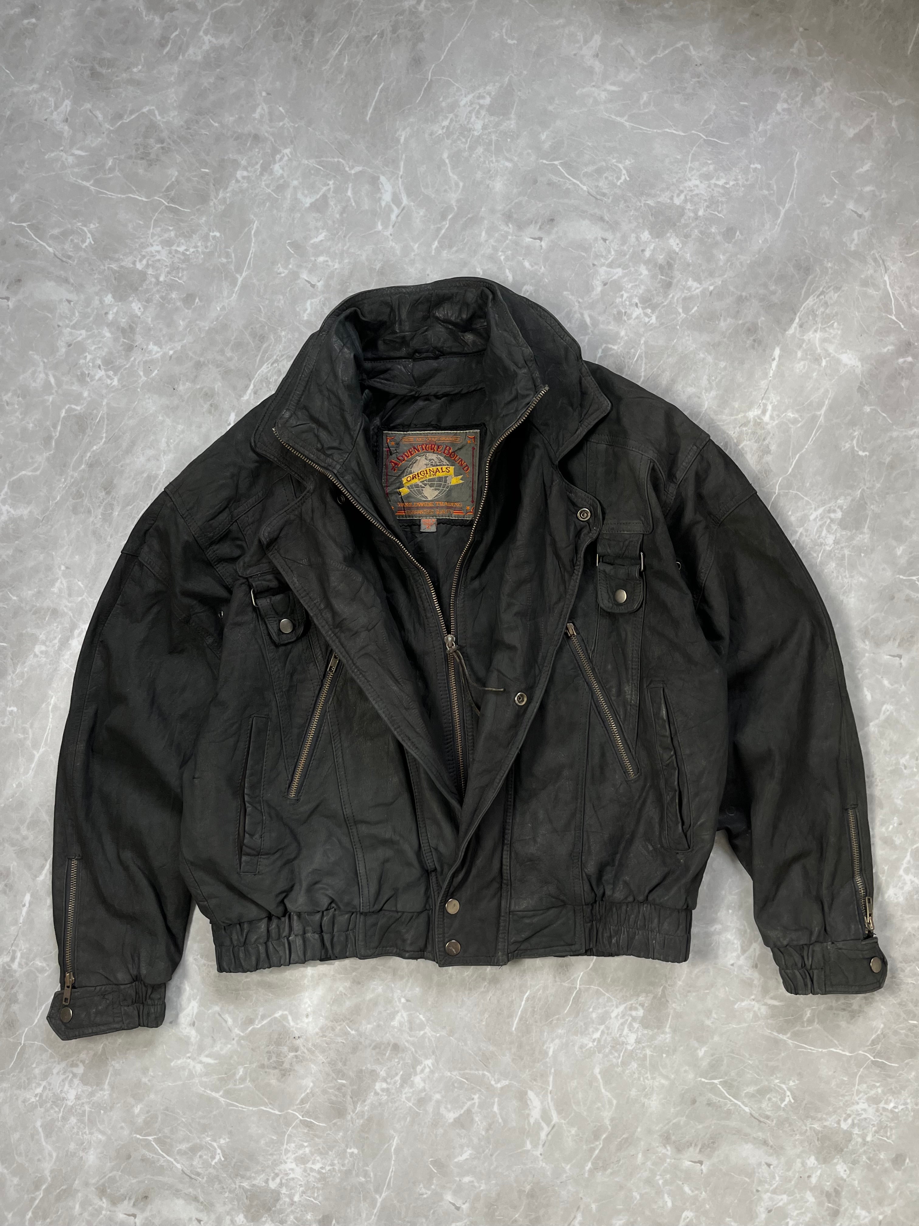 DOUBLE LAYER LEATHER JACKET