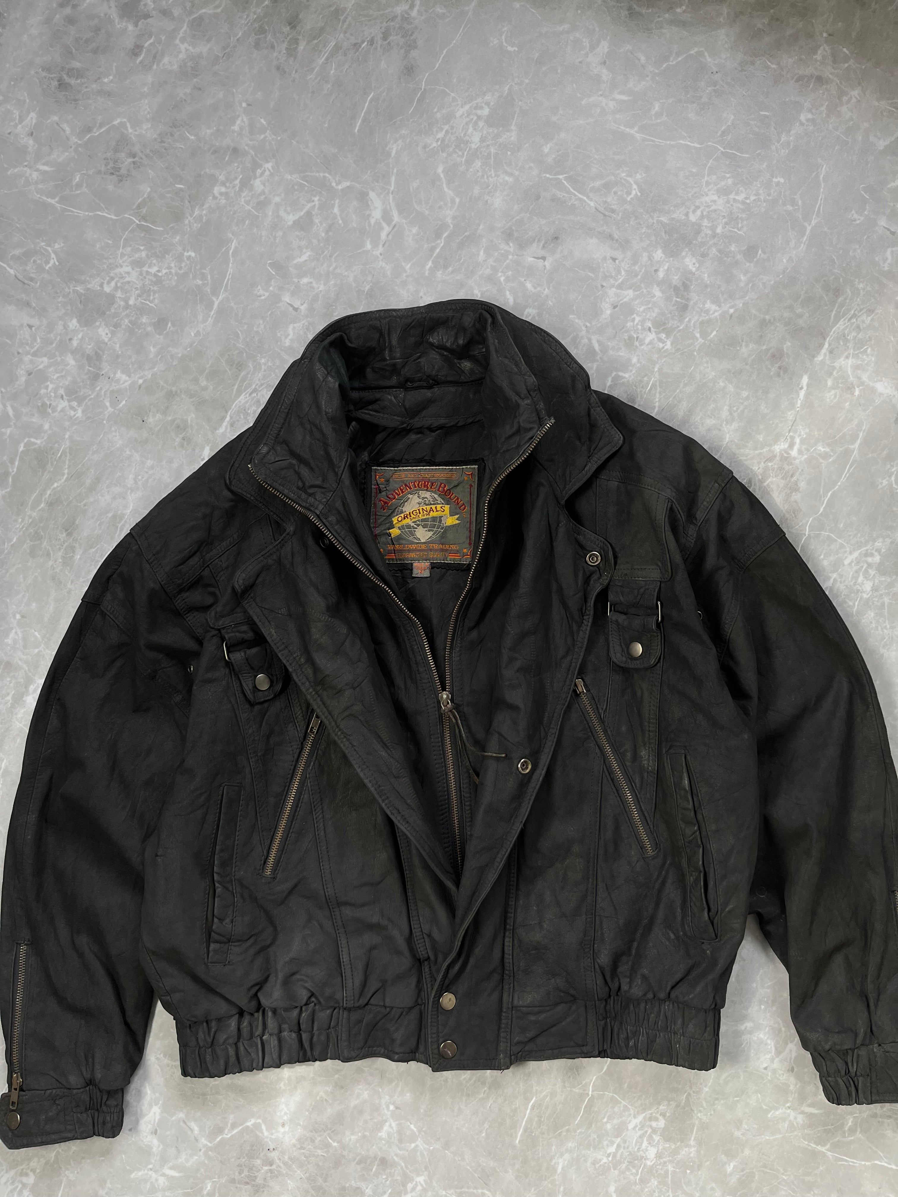 DOUBLE LAYER LEATHER JACKET