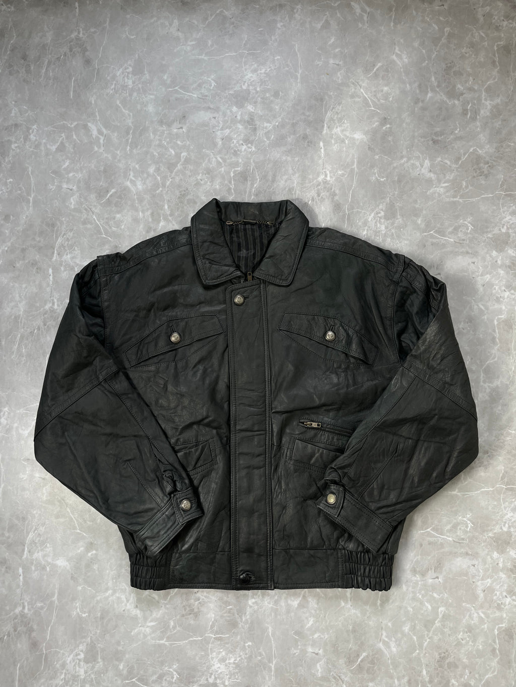 PILOT BOMBER LEATHER JACKET